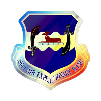 386th Air Expeditionary Wing (U.S. Air Force) Holographic STICKER Die-Cut Vinyl Decal 2 Inch Holographic - The Sticker Space