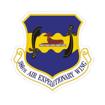 386th Air Expeditionary Wing (U.S. Air Force) STICKER Vinyl Kiss-Cut Decal 4 Inch White - The Sticker Space