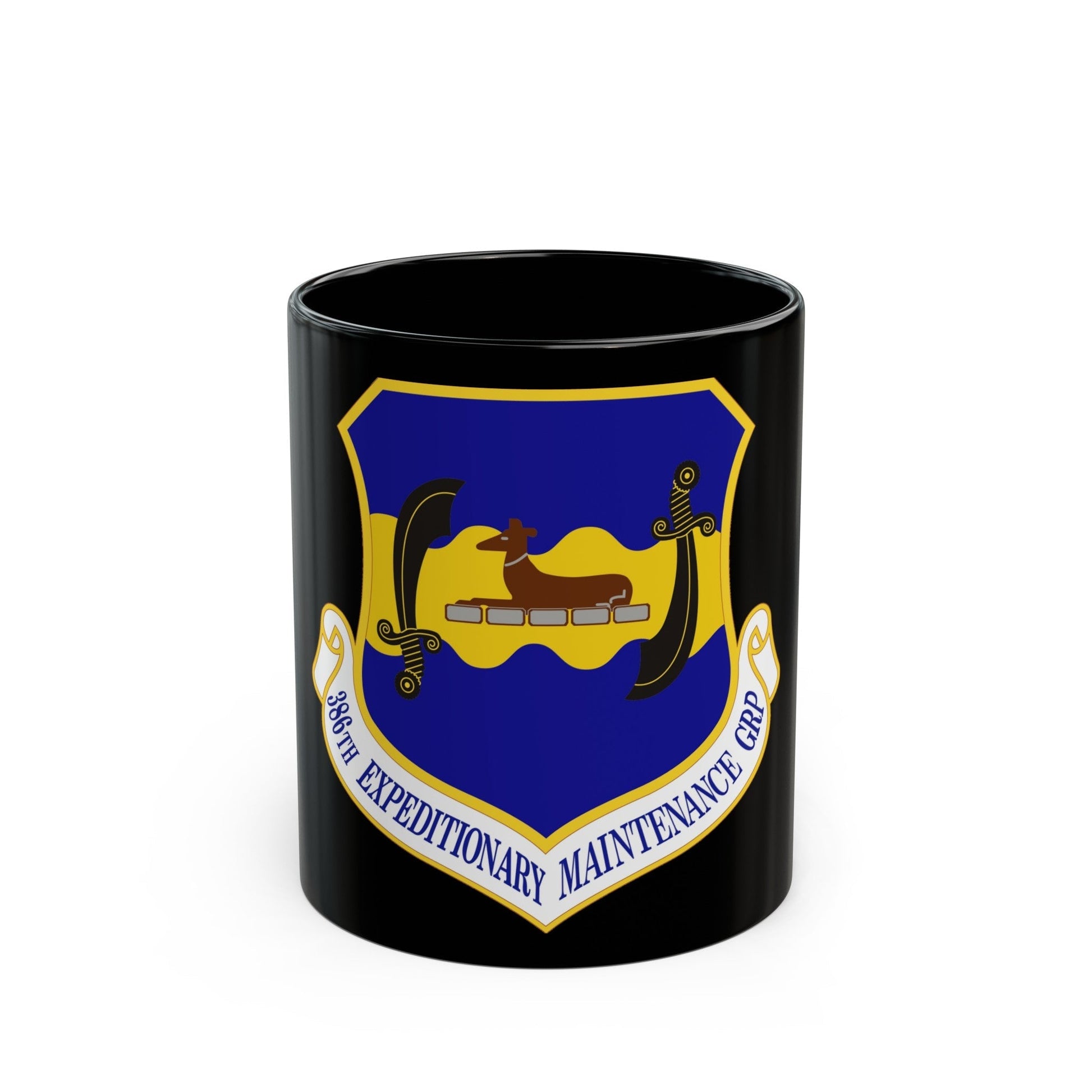 386th Expeditionary Maintenance Group (U.S. Air Force) Black Coffee Mug-11oz-The Sticker Space