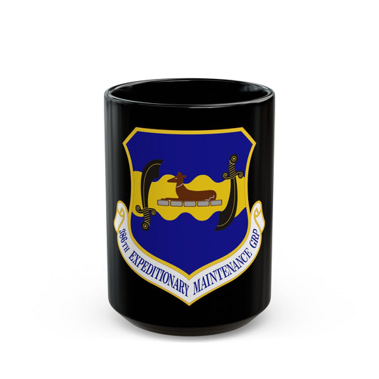 386th Expeditionary Maintenance Group (U.S. Air Force) Black Coffee Mug-15oz-The Sticker Space