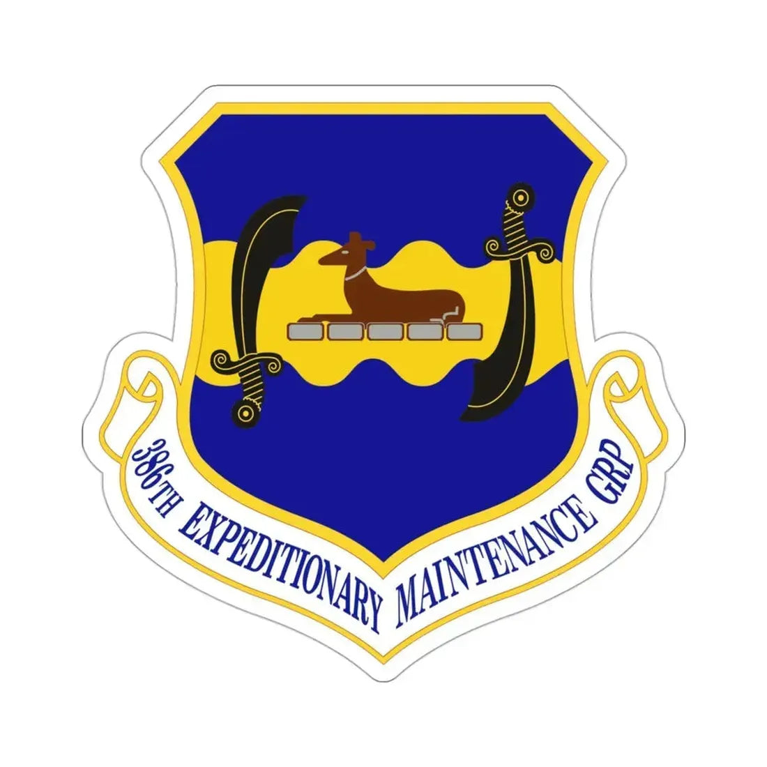 386th Expeditionary Maintenance Group (U.S. Air Force) STICKER Vinyl Die-Cut Decal 3 Inch - The Sticker Space