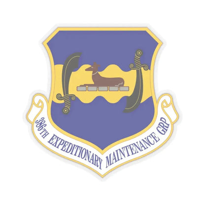 386th Expeditionary Maintenance Group (U.S. Air Force) STICKER Vinyl Kiss-Cut Decal 2 Inch Transparent - The Sticker Space