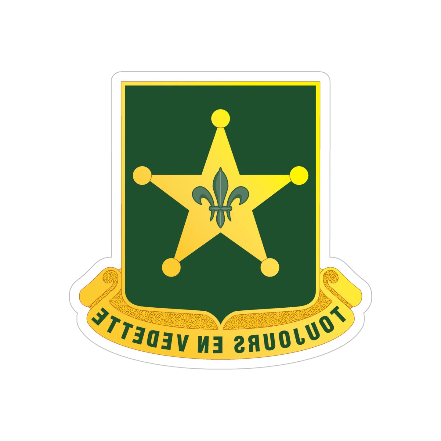 387 Military Police Battalion (U.S. Army) REVERSE PRINT Transparent STICKER-5" × 5"-The Sticker Space