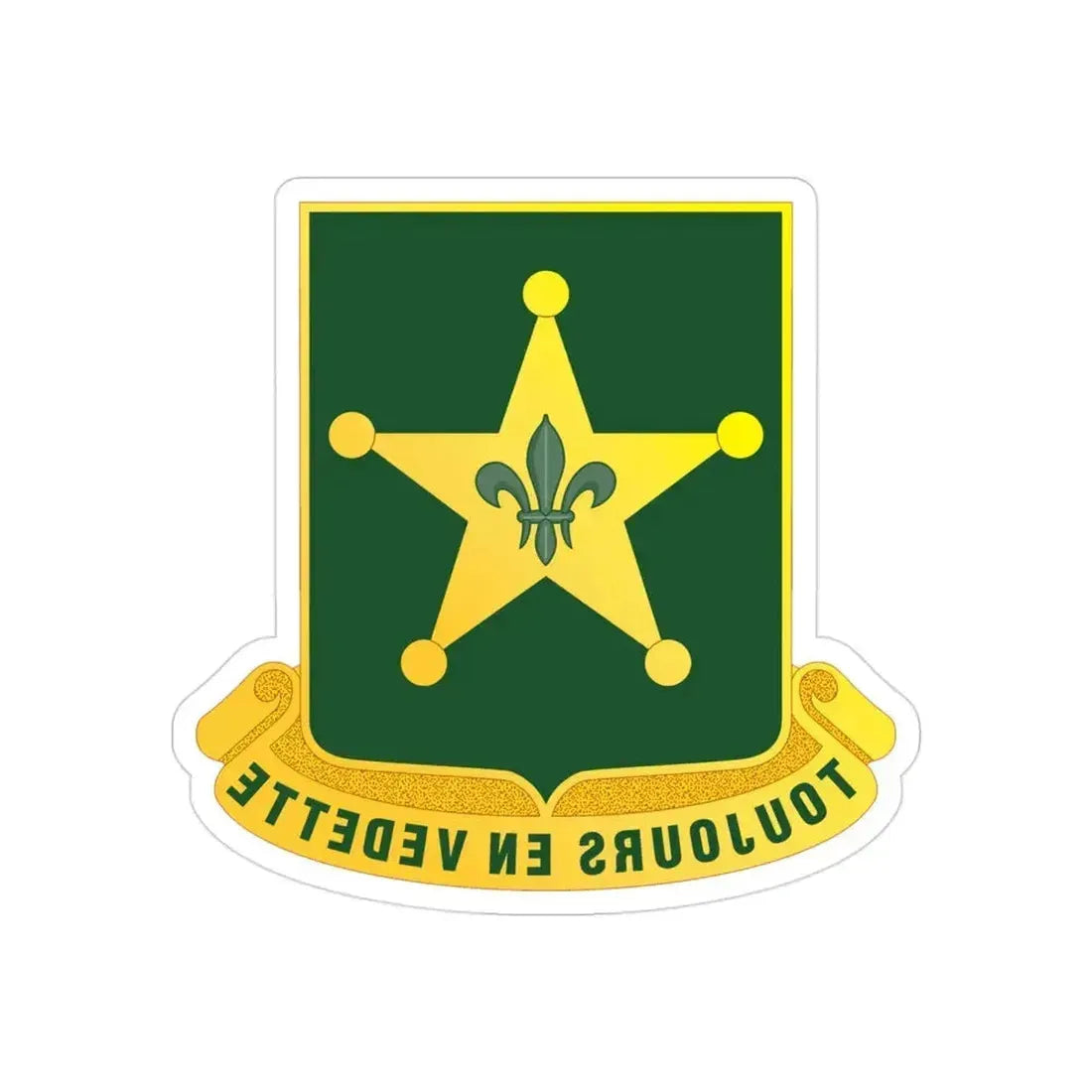 387 Military Police Battalion (U.S. Army) REVERSE PRINT Transparent Die-Cut STICKER 3 Inch Die-Cut Transparent - The Sticker Space