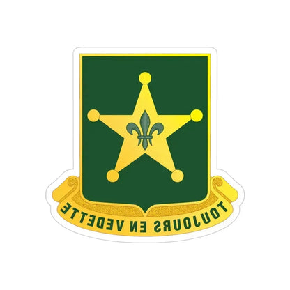 387 Military Police Battalion (U.S. Army) REVERSE PRINT Transparent Die-Cut STICKER 4 Inch Die-Cut Transparent - The Sticker Space