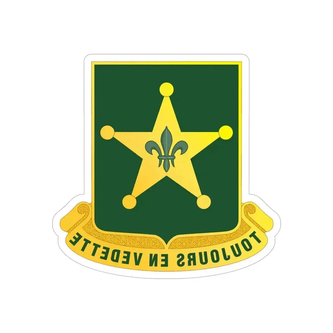 387 Military Police Battalion (U.S. Army) REVERSE PRINT Transparent Die-Cut STICKER 5 Inch Die-Cut Transparent - The Sticker Space