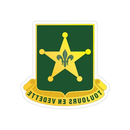 387 Military Police Battalion (U.S. Army) REVERSE PRINT Transparent Die-Cut STICKER 5 Inch Die-Cut Transparent - The Sticker Space