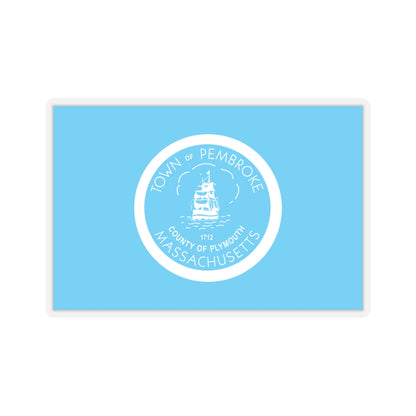 Flag of Pembroke, Massachusetts - STICKER Vinyl Kiss-Cut Decal