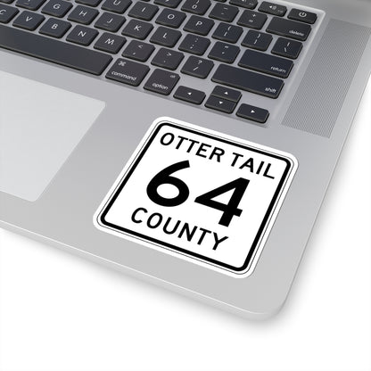 Otter Tail County Route 64 MN (Minnesota) (Road Sign) STICKER Vinyl Kiss-Cut Decal