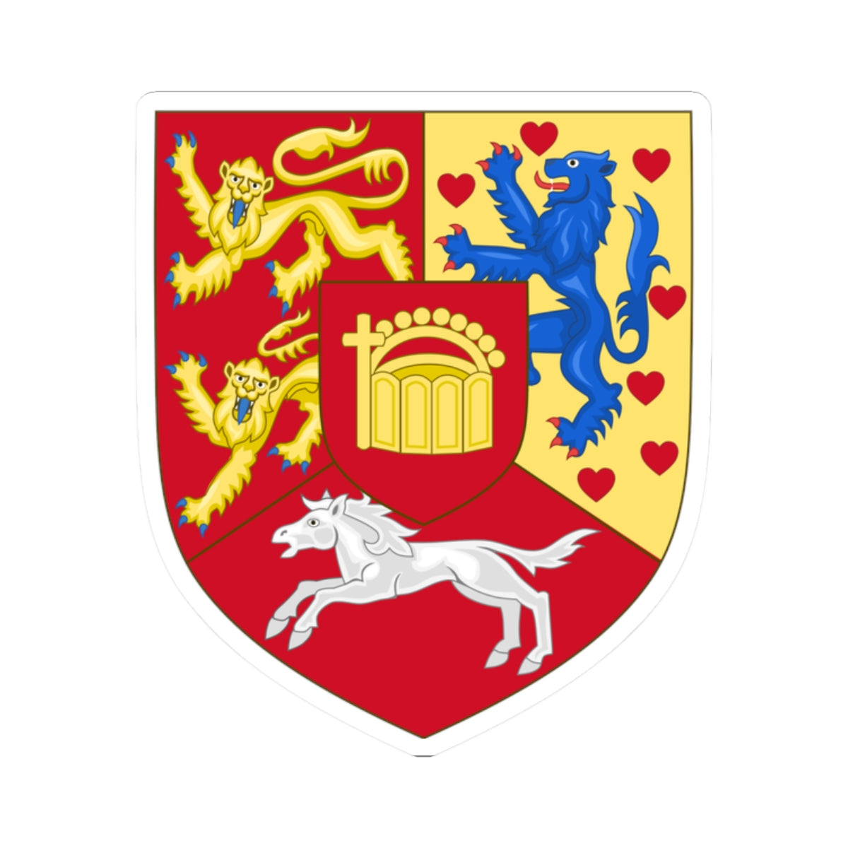 Royal Hanover Inescutcheon (United Kingdom) (Coat of Arms) STICKER Vinyl Kiss-Cut Decal