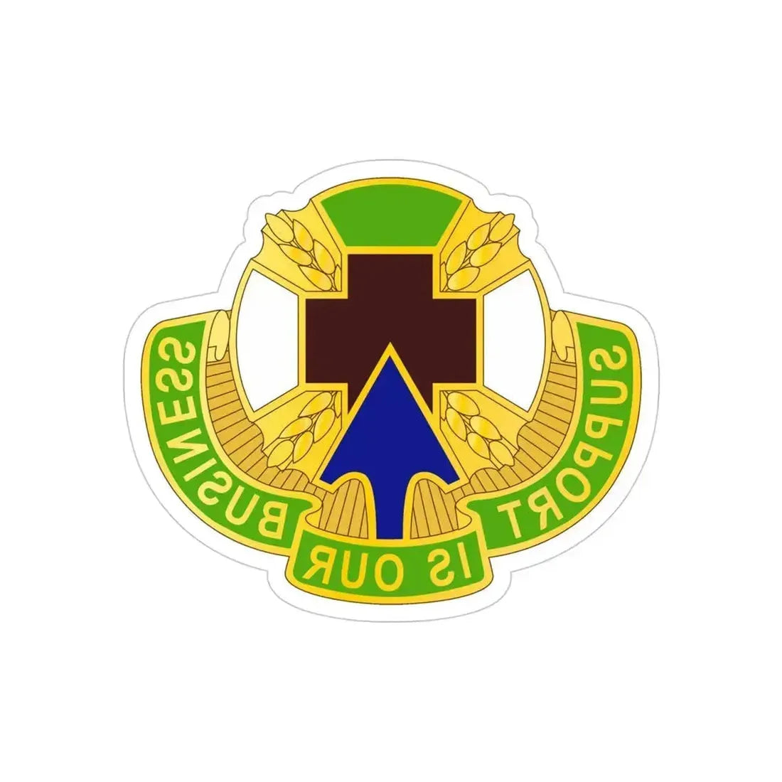 388 Medical Battalion (U.S. Army) REVERSE PRINT Transparent Die-Cut STICKER 4 Inch Die-Cut Transparent - The Sticker Space