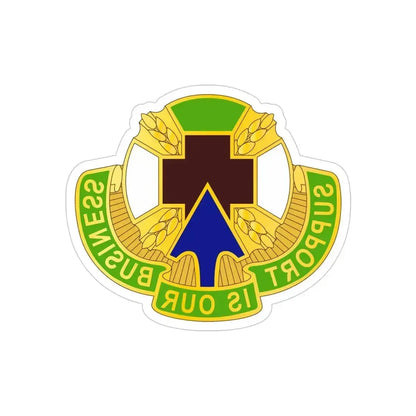 388 Medical Battalion (U.S. Army) REVERSE PRINT Transparent Die-Cut STICKER 4 Inch Die-Cut Transparent - The Sticker Space