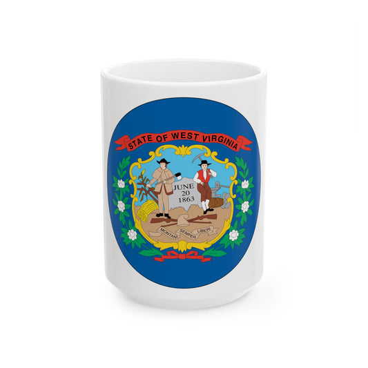 West Virginia State Seal NARA - White Coffee Mug-The Sticker Space