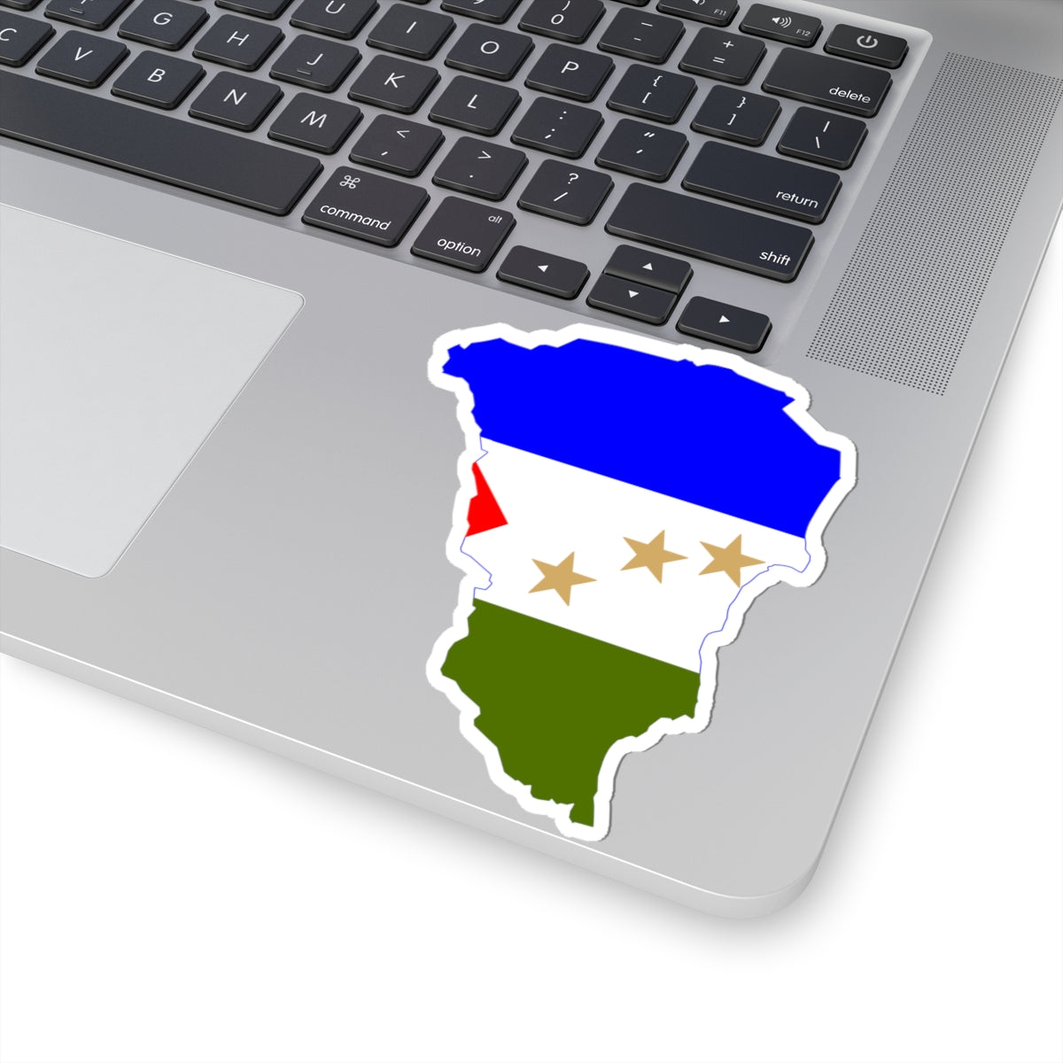 Flag-map of RAAS (Nicaragua) STICKER Vinyl Kiss-Cut Decal
