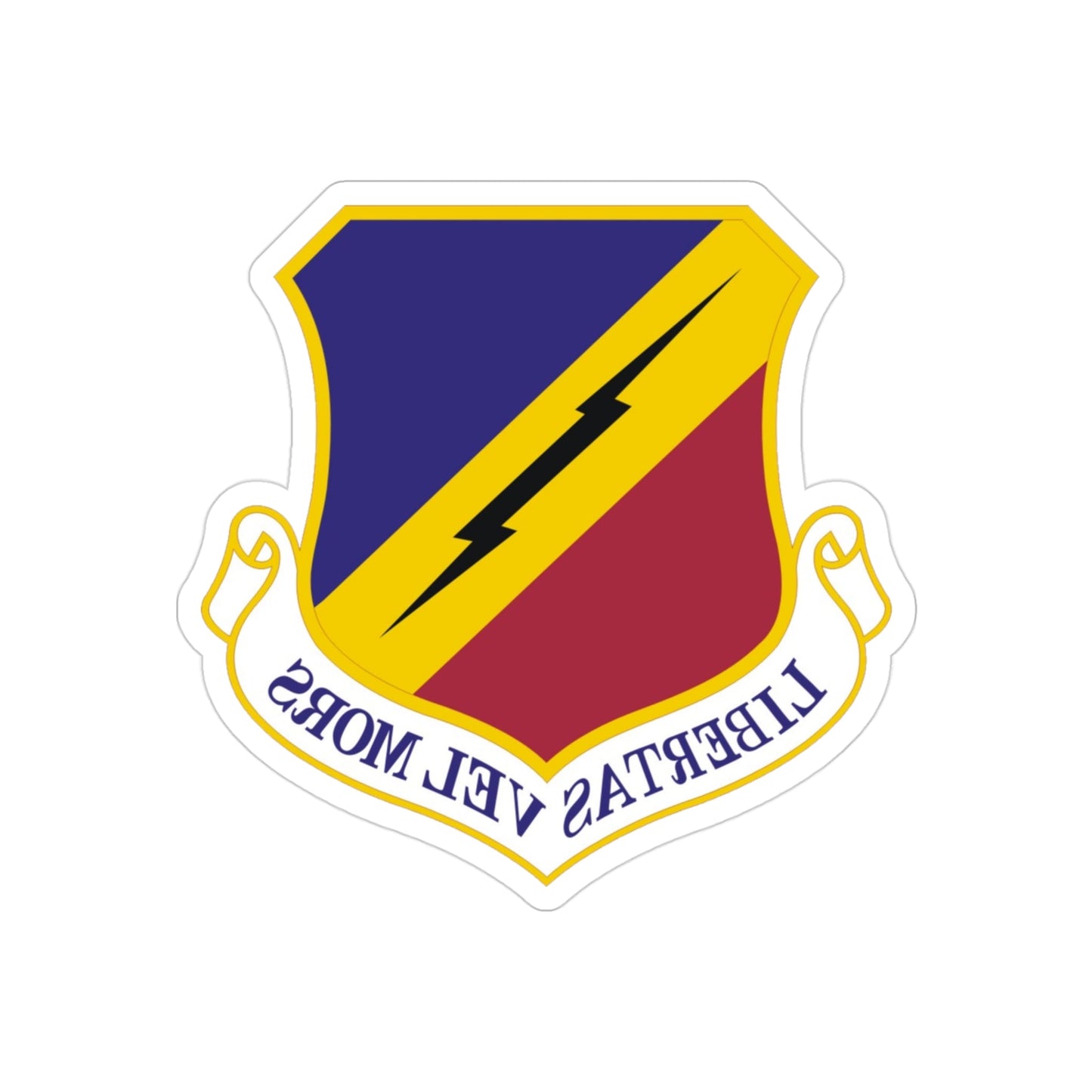 388th Fighter Wing (U.S. Air Force) REVERSE PRINT Transparent STICKER-3" × 3"-The Sticker Space