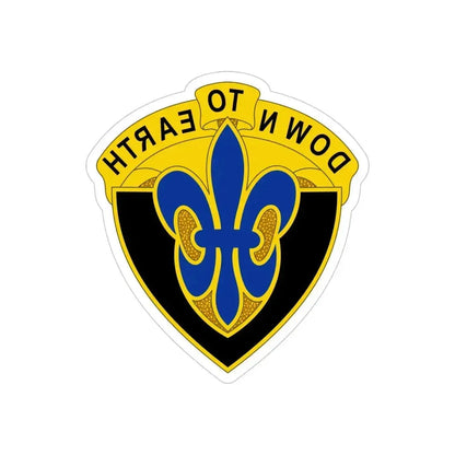 389 Engineer Battalion (U.S. Army) REVERSE PRINT Transparent Die-Cut STICKER 4 Inch Die-Cut Transparent - The Sticker Space