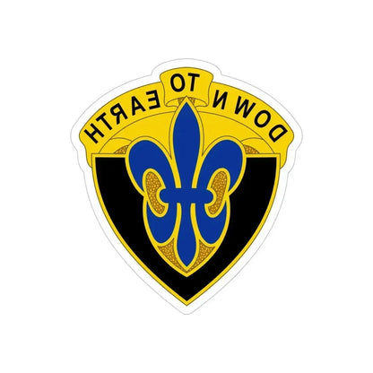 389 Engineer Battalion (U.S. Army) REVERSE PRINT Transparent Die-Cut STICKER 5 Inch Die-Cut Transparent - The Sticker Space