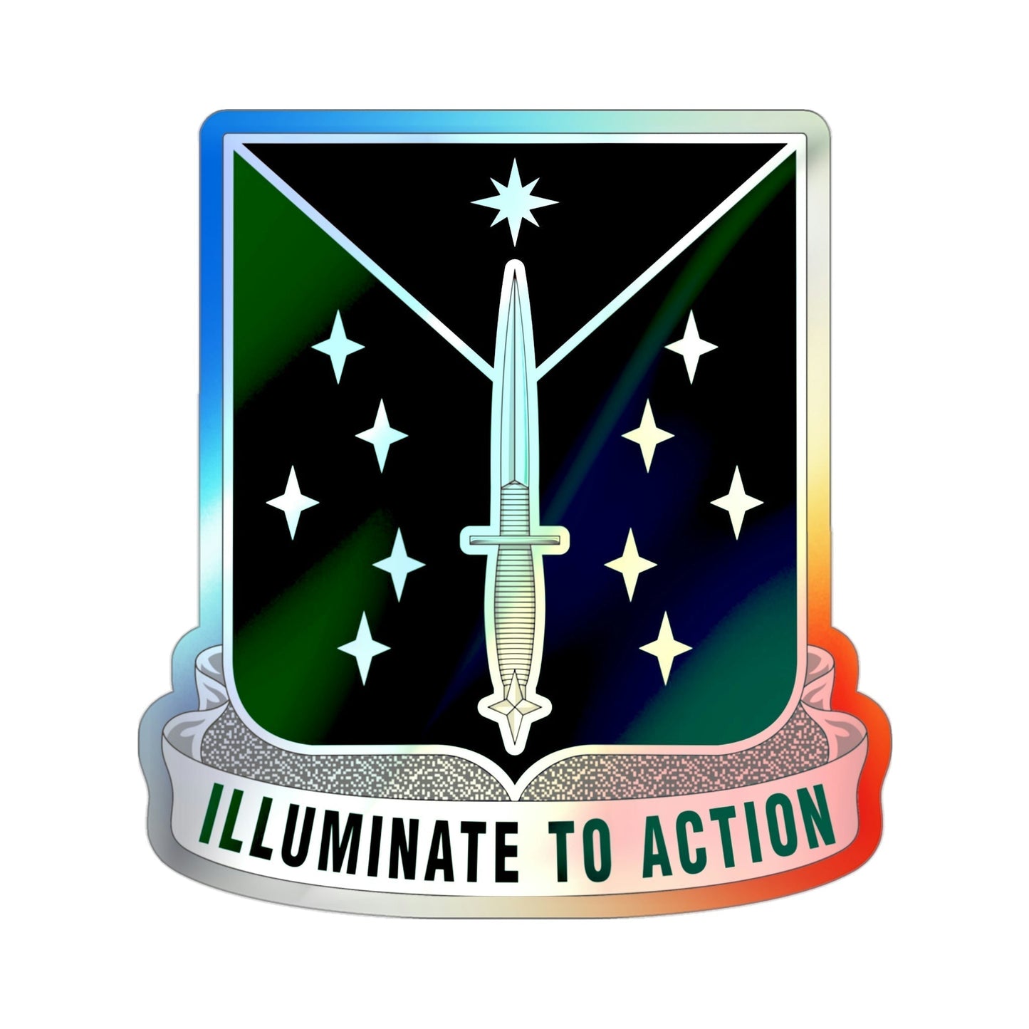 389 Military Intelligence Battalion 2 (U.S. Army) Holographic STICKER Die-Cut Vinyl Decal-3 Inch-The Sticker Space