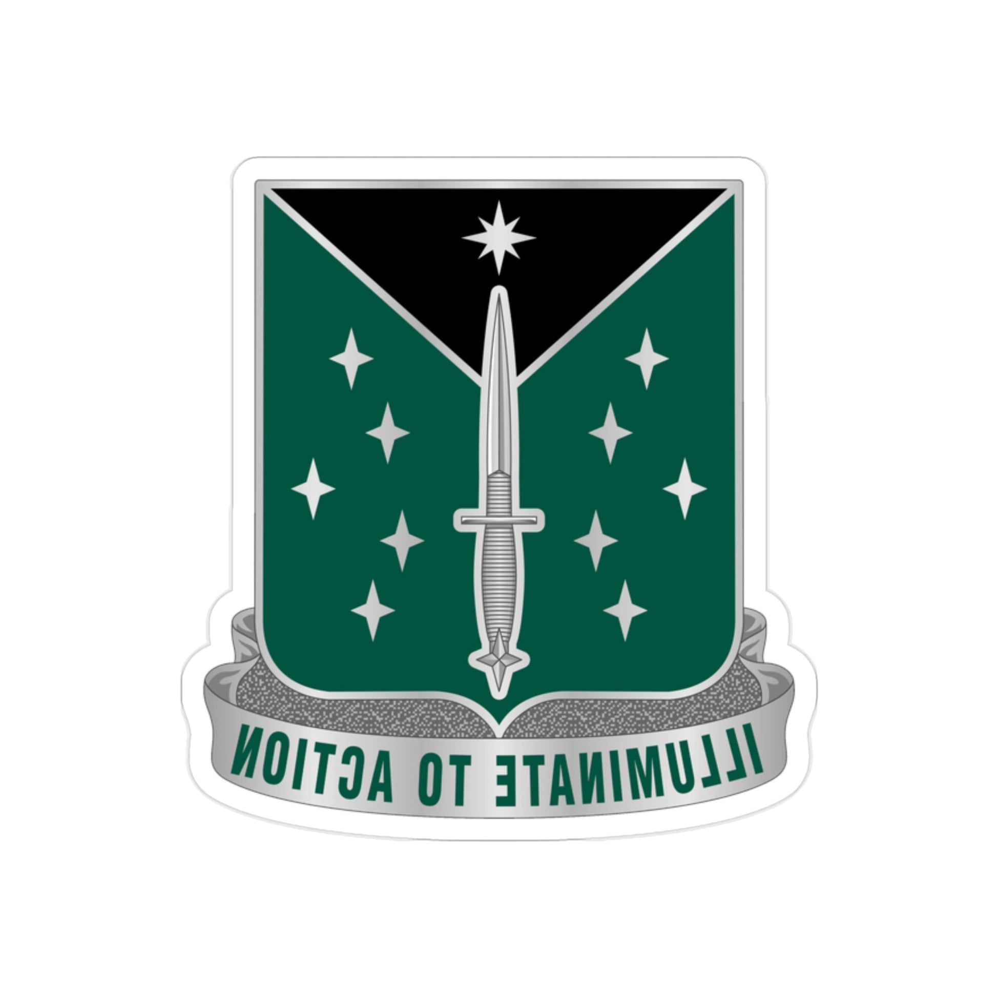 389 Military Intelligence Battalion 2 (U.S. Army) REVERSE PRINT Transparent STICKER-2" × 2"-The Sticker Space