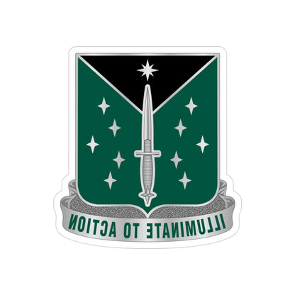 389 Military Intelligence Battalion 2 (U.S. Army) REVERSE PRINT Transparent STICKER-3" × 3"-The Sticker Space