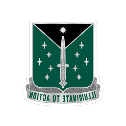 389 Military Intelligence Battalion 2 (U.S. Army) REVERSE PRINT Transparent STICKER-4" × 4"-The Sticker Space