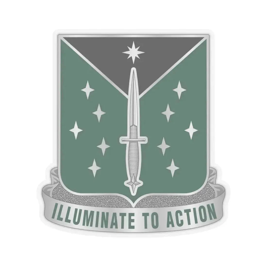389 Military Intelligence Battalion 2 (U.S. Army) STICKER Vinyl Kiss-Cut Decal 4 Inch Transparent - The Sticker Space