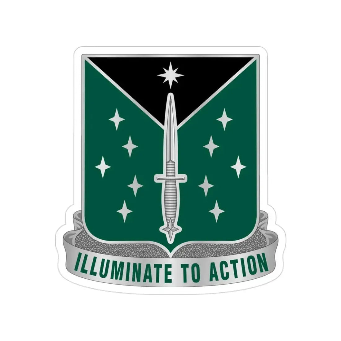 389 Military Intelligence Battalion 2 (U.S. Army) Transparent STICKER Die-Cut Vinyl Decal 3 Inch - The Sticker Space