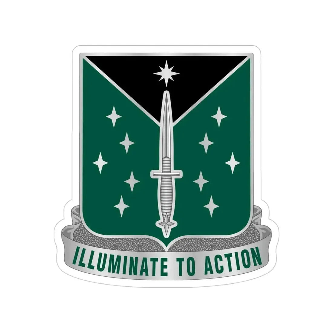 389 Military Intelligence Battalion 2 (U.S. Army) Transparent STICKER Die-Cut Vinyl Decal 4 Inch - The Sticker Space