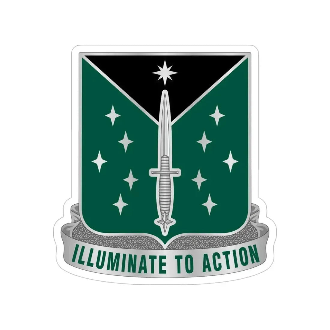 389 Military Intelligence Battalion 2 (U.S. Army) Transparent STICKER Die-Cut Vinyl Decal 5 Inch - The Sticker Space