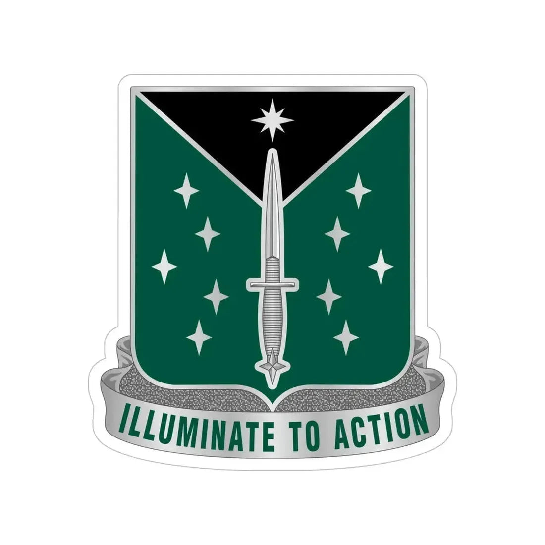 389 Military Intelligence Battalion 2 (U.S. Army) Transparent STICKER Die-Cut Vinyl Decal 6 Inch - The Sticker Space
