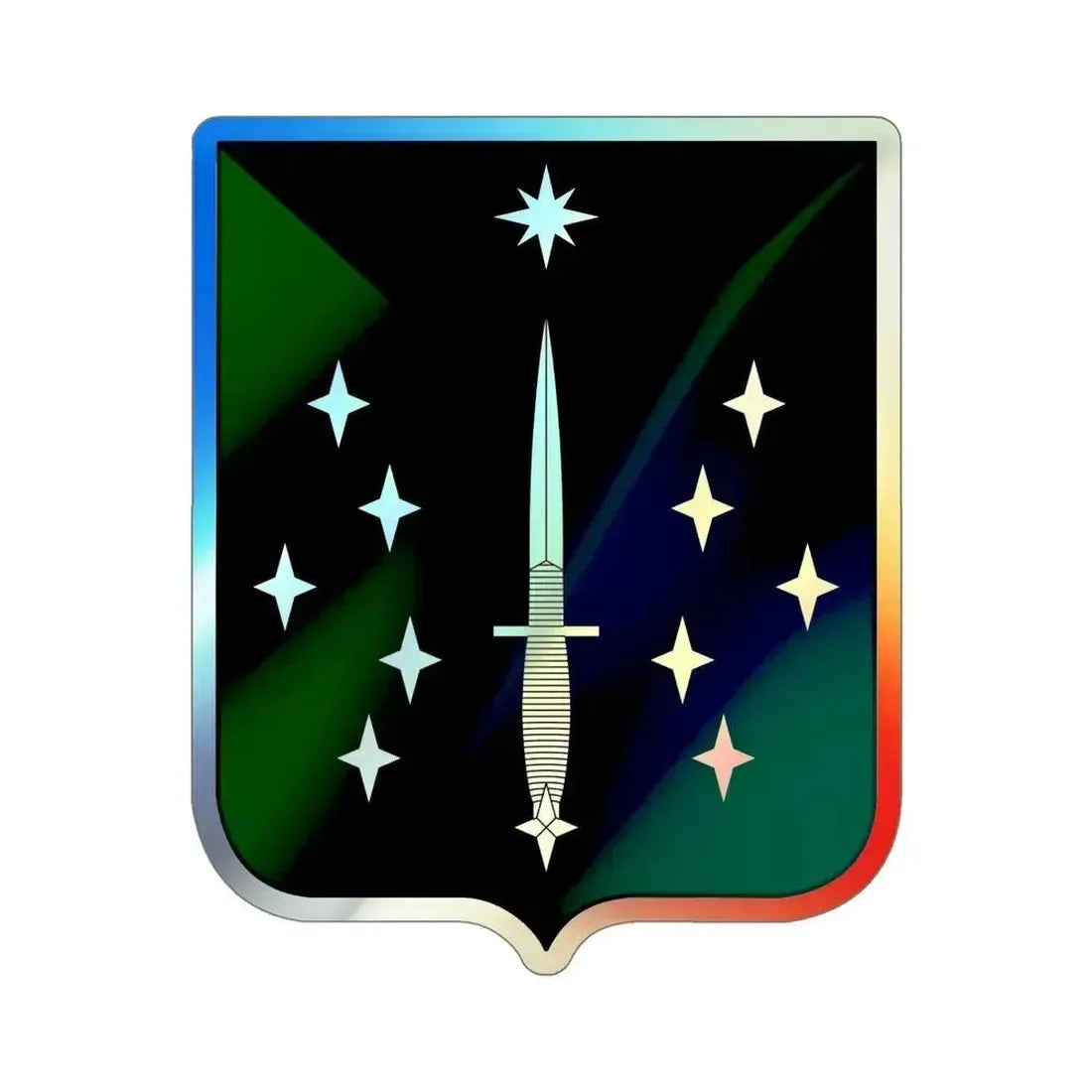 389 Military Intelligence Battalion (U.S. Army) Holographic STICKER Die-Cut Vinyl Decal 6 Inch Holographic - The Sticker Space