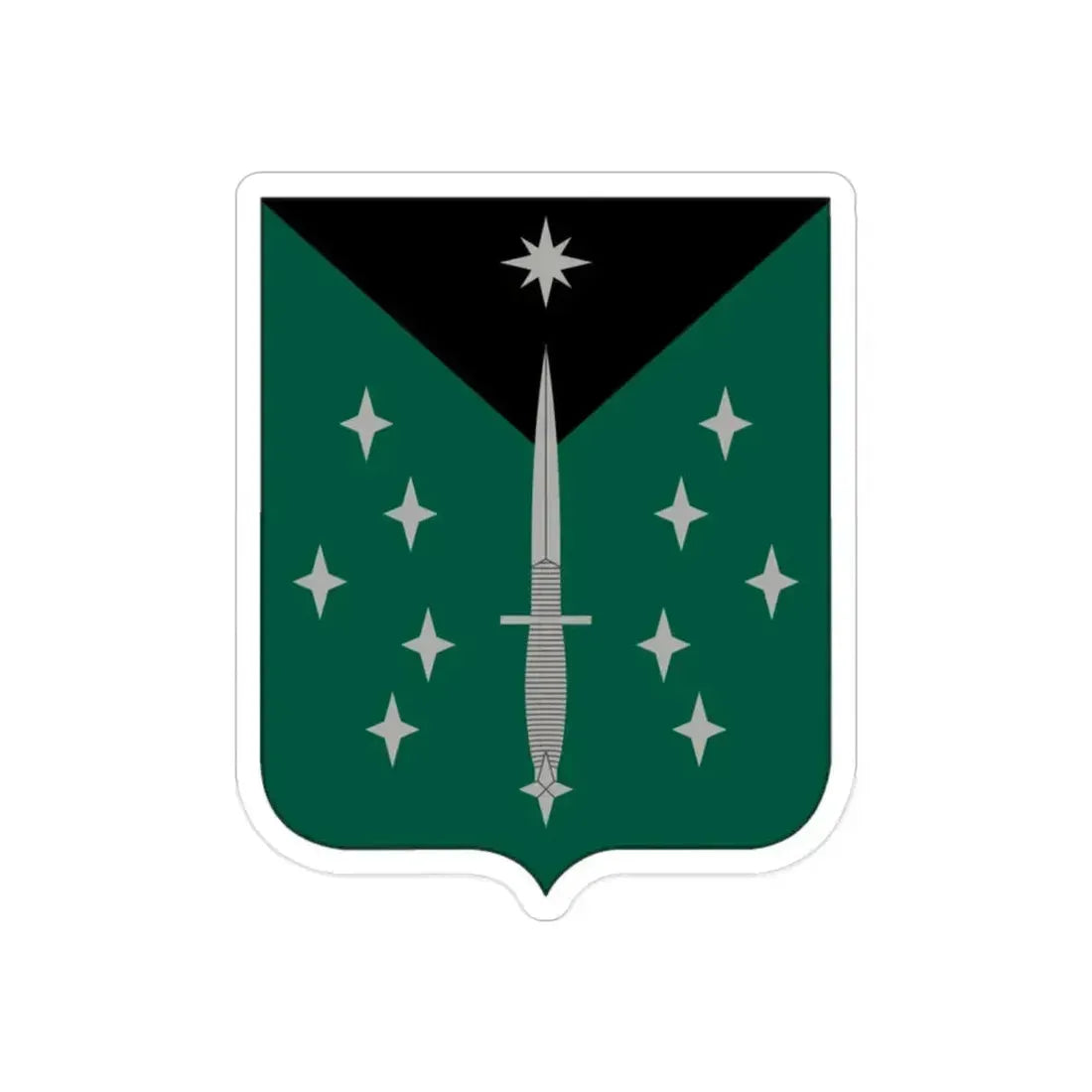 389 Military Intelligence Battalion (U.S. Army) REVERSE PRINT Transparent Die-Cut STICKER 2 Inch Die-Cut Transparent - The Sticker Space