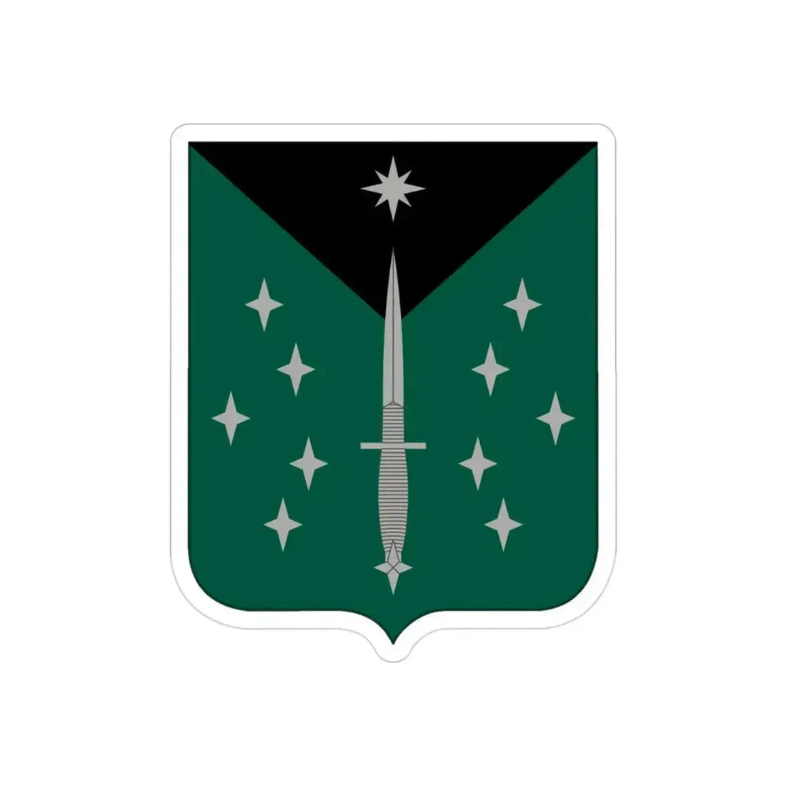 389 Military Intelligence Battalion (U.S. Army) REVERSE PRINT Transparent Die-Cut STICKER 3 Inch Die-Cut Transparent - The Sticker Space