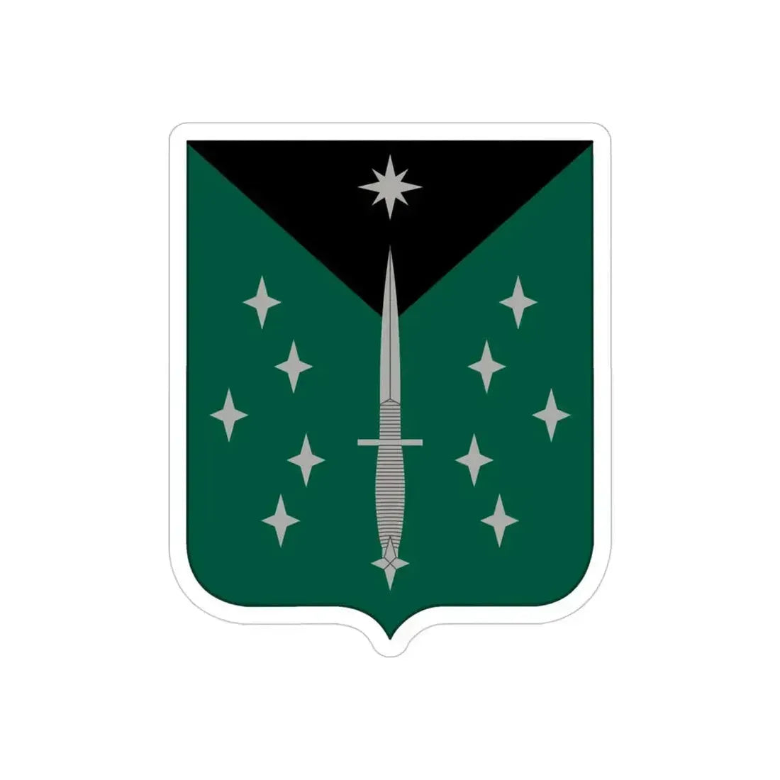 389 Military Intelligence Battalion (U.S. Army) REVERSE PRINT Transparent Die-Cut STICKER 4 Inch Die-Cut Transparent - The Sticker Space