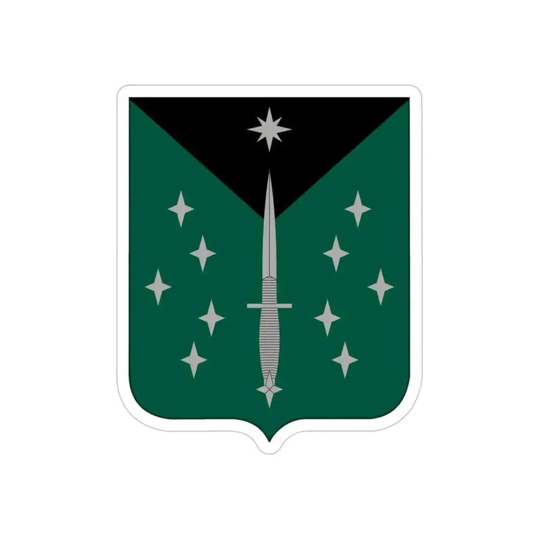389 Military Intelligence Battalion (U.S. Army) REVERSE PRINT Transparent Die-Cut STICKER 5 Inch Die-Cut Transparent - The Sticker Space
