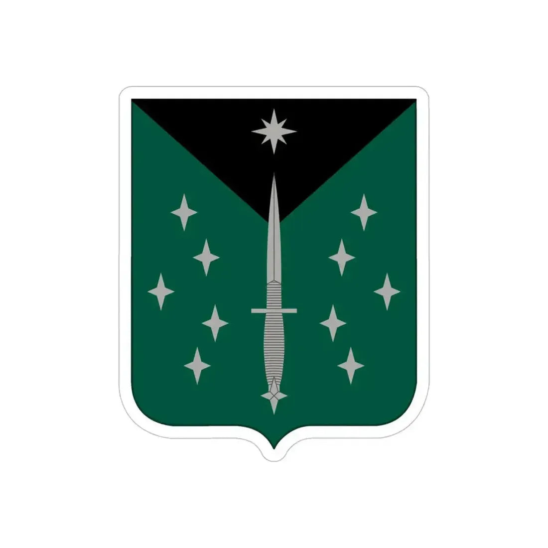 389 Military Intelligence Battalion (U.S. Army) REVERSE PRINT Transparent Die-Cut STICKER 6 Inch Die-Cut Transparent - The Sticker Space
