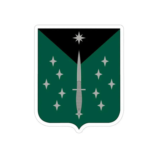 389 Military Intelligence Battalion (U.S. Army) REVERSE PRINT Transparent Die-Cut STICKER 6 Inch Die-Cut Transparent - The Sticker Space