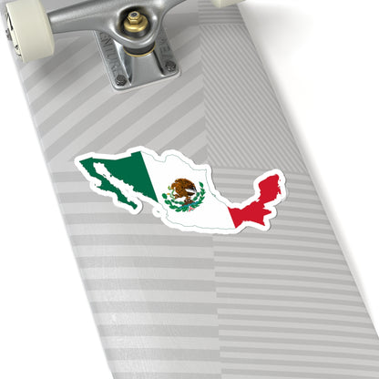 Flag-map of Mexico 1916-1934 (Mexico) STICKER Vinyl Kiss-Cut Decal
