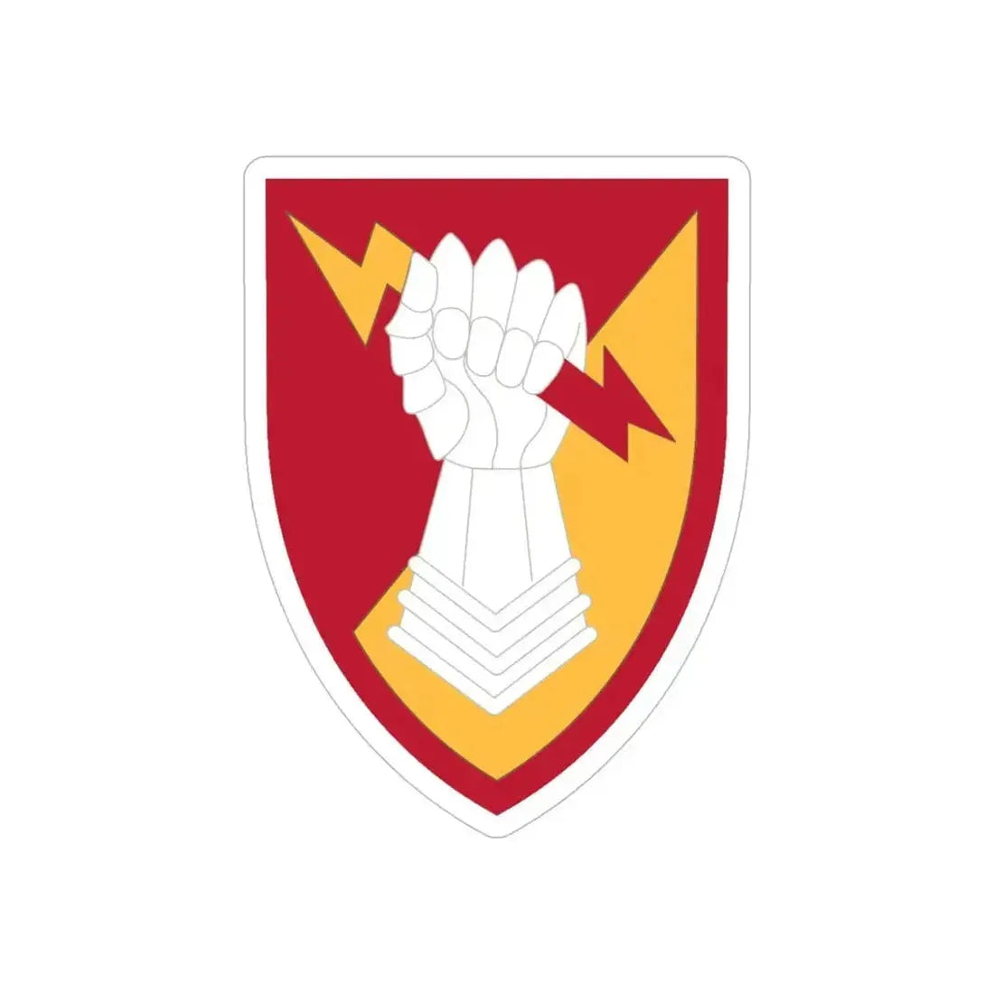 38th Air Defense Artillery Brigade (U.S. Army) REVERSE PRINT Transparent Die-Cut STICKER 5 Inch Die-Cut Transparent - The Sticker Space