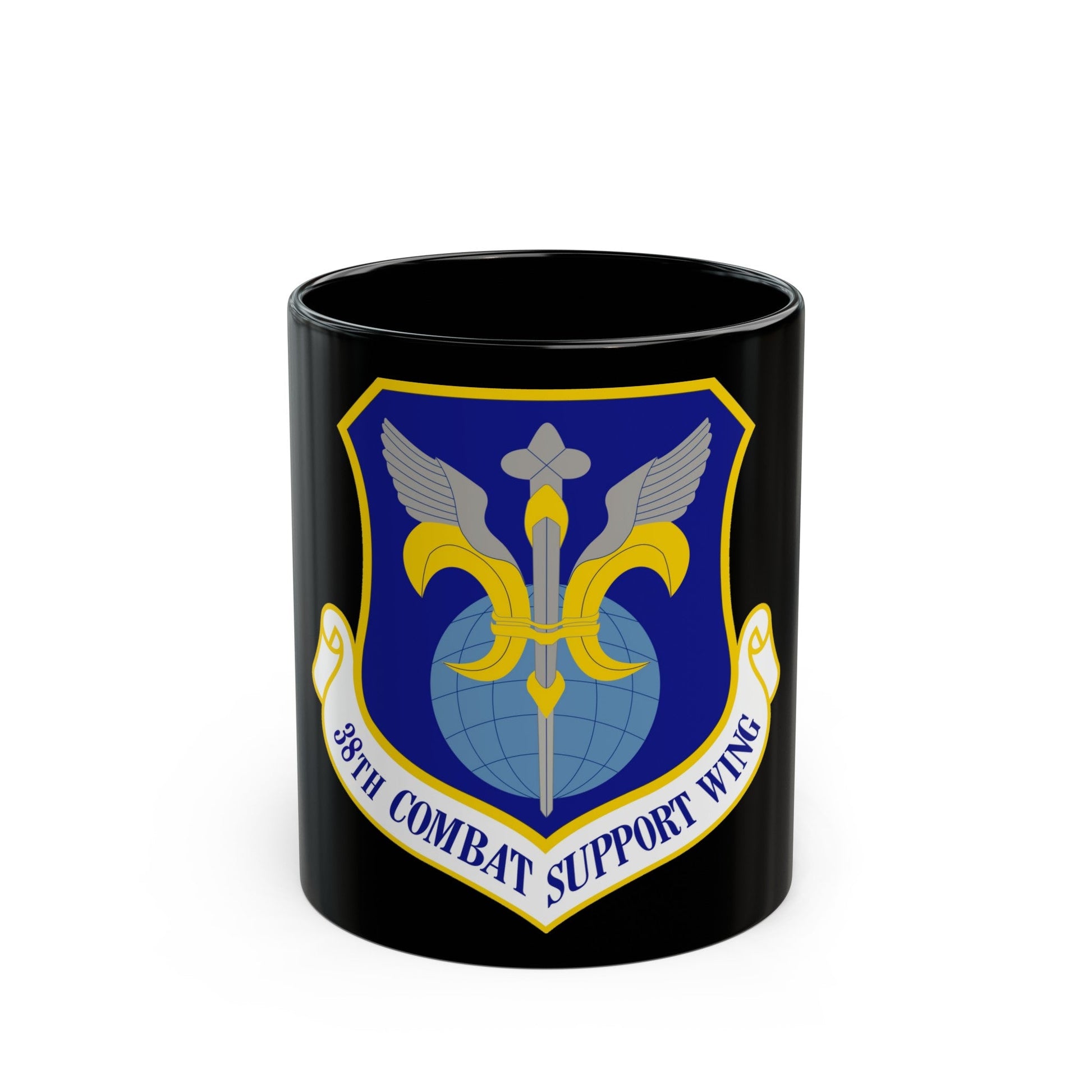 38th Combat Support Wing (U.S. Air Force) Black Coffee Mug-11oz-The Sticker Space