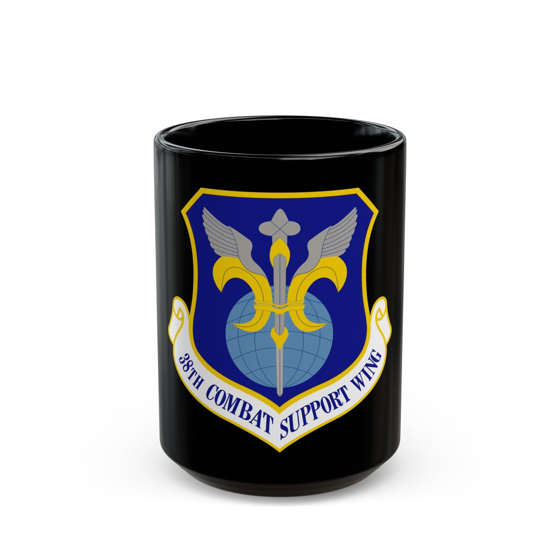 38th Combat Support Wing (U.S. Air Force) Black Coffee Mug-15oz-The Sticker Space