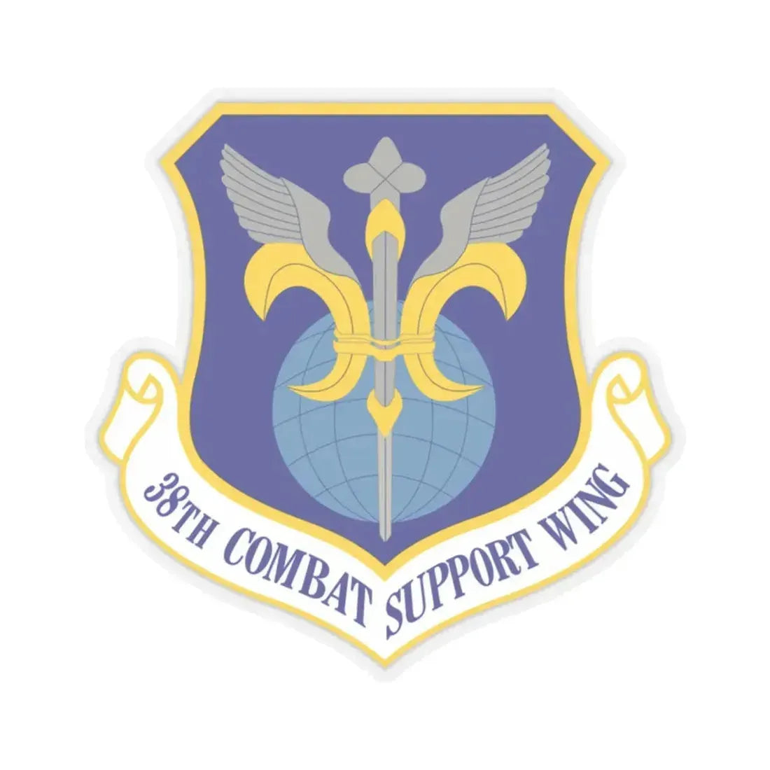 38th Combat Support Wing (U.S. Air Force) STICKER Vinyl Kiss-Cut Decal 2 Inch Transparent - The Sticker Space