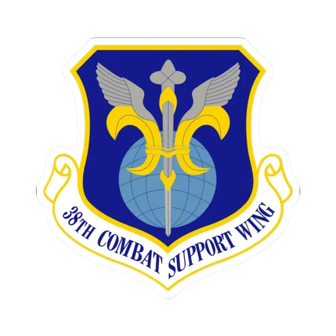 38th Combat Support Wing (U.S. Air Force) STICKER Vinyl Kiss-Cut Decal 2 Inch White - The Sticker Space