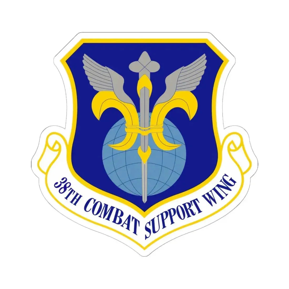 38th Combat Support Wing (U.S. Air Force) STICKER Vinyl Kiss-Cut Decal 6 Inch White - The Sticker Space