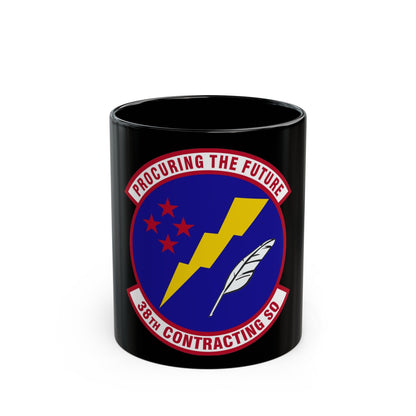 38th Contracting Squadron (U.S. Air Force) Black Coffee Mug-11oz-The Sticker Space