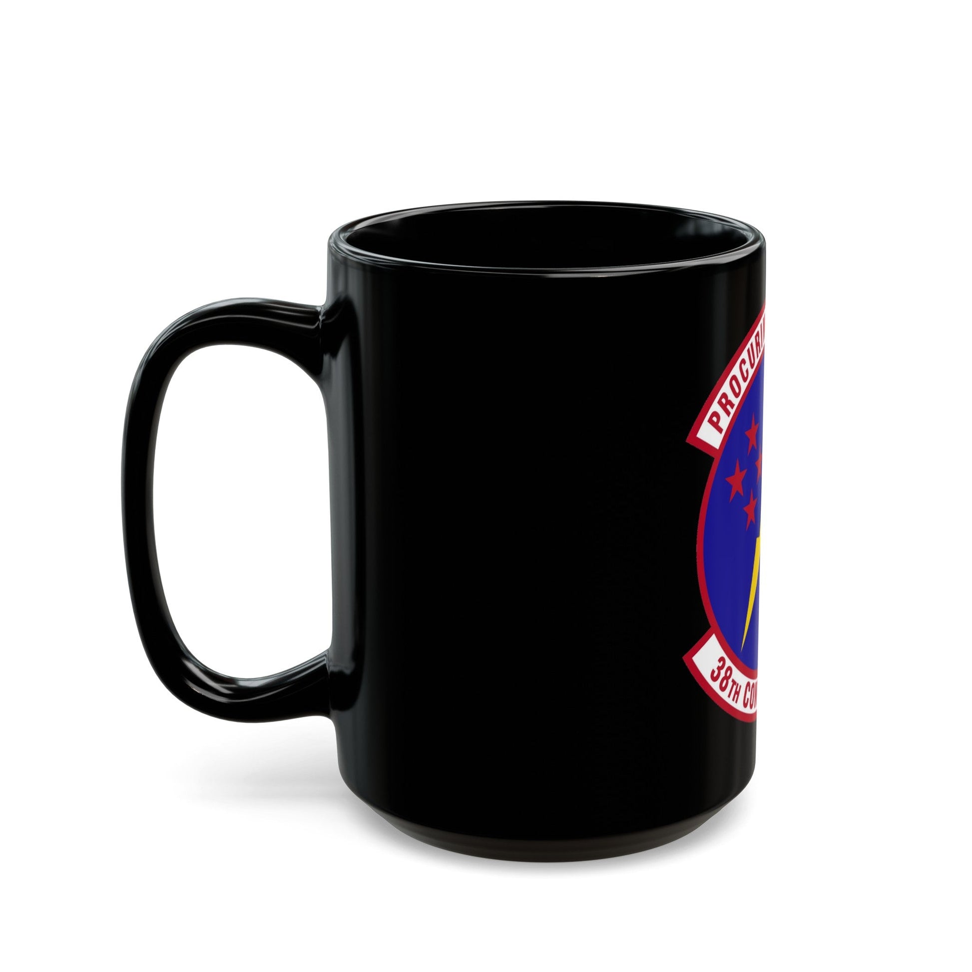 38th Contracting Squadron (U.S. Air Force) Black Coffee Mug-The Sticker Space