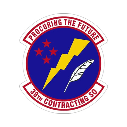 38th Contracting Squadron (U.S. Air Force) STICKER Vinyl Die-Cut Decal - The Sticker Space