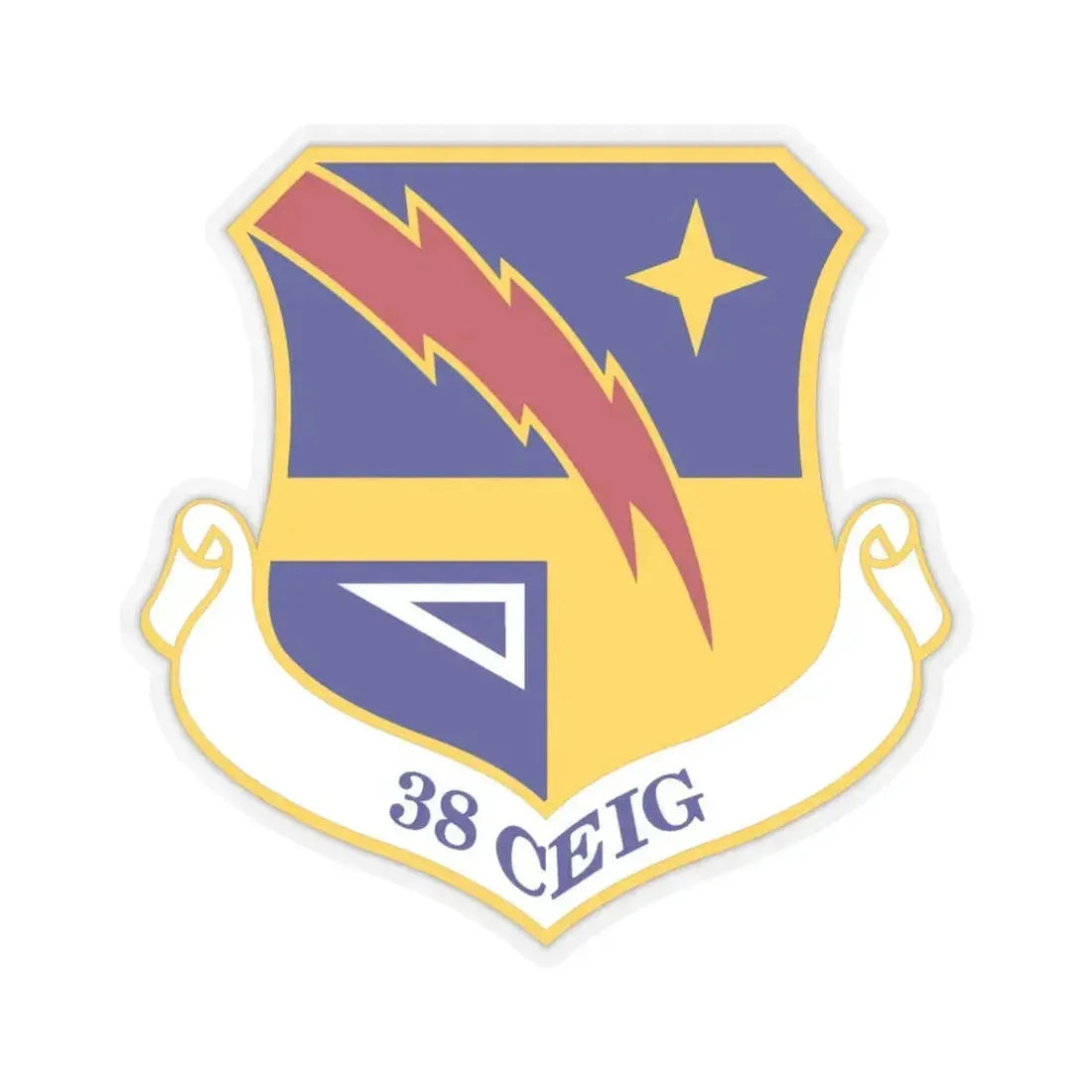38th Cyberspace Engineering Installation Group (U.S. Air Force) STICKER Vinyl Kiss-Cut Decal 3 Inch Transparent - The Sticker Space