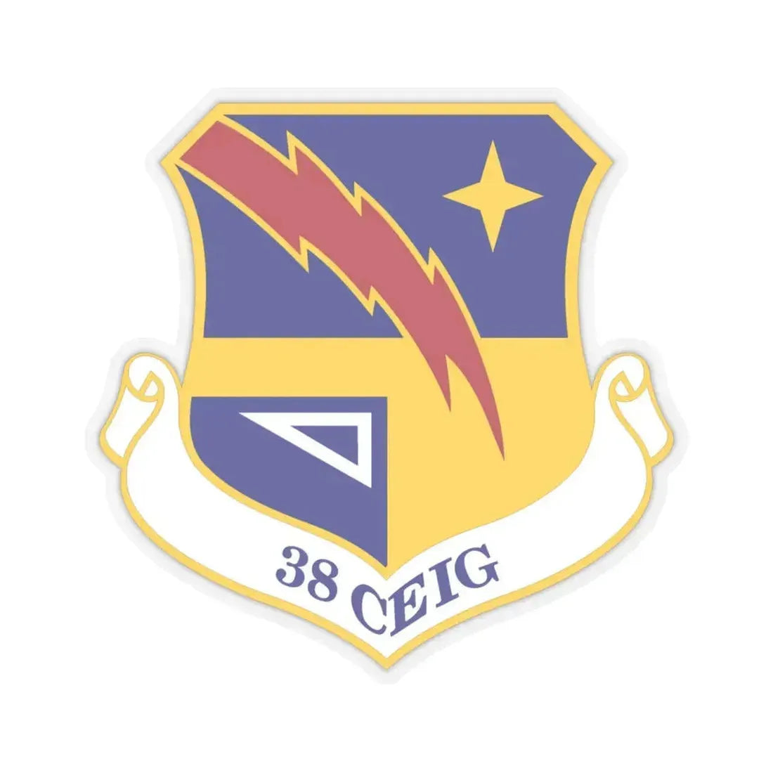 38th Cyberspace Engineering Installation Group (U.S. Air Force) STICKER Vinyl Kiss-Cut Decal 4 Inch Transparent - The Sticker Space