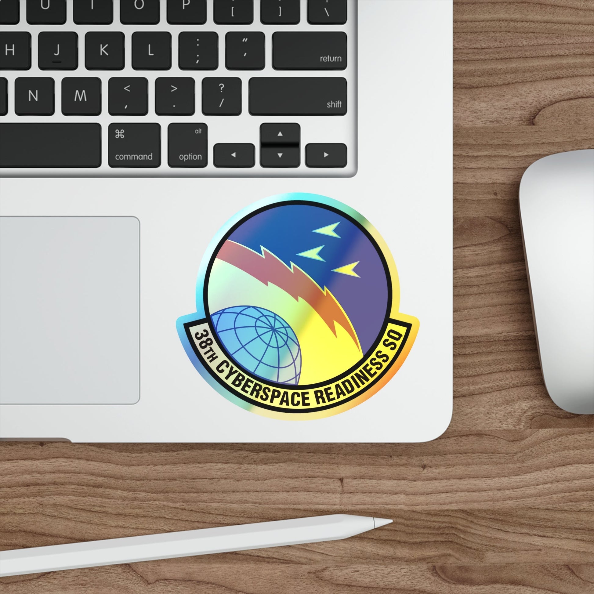 38th Cyberspace Readiness Squadron (U.S. Air Force) Holographic STICKER Die-Cut Vinyl Decal-The Sticker Space